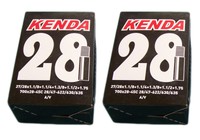2x Kenda Schlauch Fahrradschlauch 28 AV x 1.1/8" - 1.75  Auto -/ Schrader Ventil