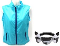 1x Damen Laufweste + 1x Laufgürtel mit 2 Trinkflaschen TRINKGÜRTEL Weste ~nx99+