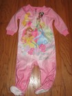 Disney pink princess footed pjs pajamas 18 mos Cinderella sleeping Beauty New