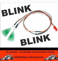 2 LED 3 mm GRÜN BLINKEND 5 - 10 Volt BEC Stecker Beleuchtung Boot Flugzeug Heli