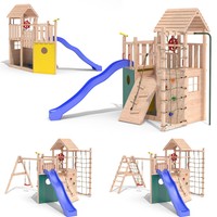 KON TIKI NEO II Spielturm Piratenschiff Kletterturm Rutsche Schaukel Stelzenhaus