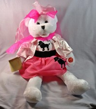 Singing Animated Plush Olivia Bear ~ You're the One That I Want ~ Poodle Skirt