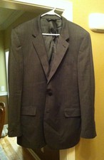 Jos A Bank Grey Wool Suit Jacket 42R Mint Condition