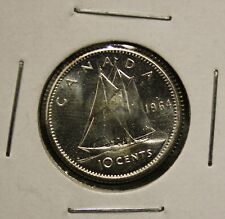 1964 Canada Queen Elizabeth - 10 Cents - Silver Dime - Mint Bu