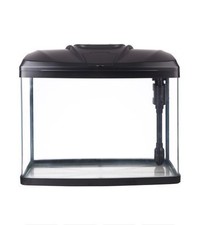 50L Glass Enclosed Small Ecological Gifts Aquarium/Square Fish Tank Black &$