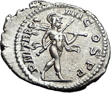 SEVERUS ALEXANDER 225AD Rome NUDE MARS TROPHY Ancient Silver Roman Coin i57980