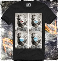 E1SYNDICATE T SHIRT MARILYN MONROE TATTOO ELVIS JAMES DEAN JOHNNY CASH BULLS AN