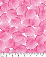 Benartex Games People Play by Kanvas 5961 22 Pink Tennis Balls Cotton Fabric BTY