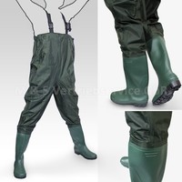 Anglerhose Angelhose Wathose - Gr. 45 Fladen Watstiefel Teichhose Anglerstiefel