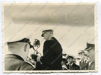 Foto, Schlachtschiff „Schleswig-Holstein“, Kapitän, Ansprache, Danzig, (N)1017