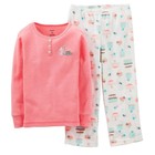 Carter's Girls 2 Pc Fleece Pajama Set NWT Sz 3T or 4T Cute Little Mouse Pink