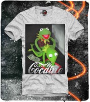 E1SYNDICATE T SHIRT BOYS NIGHT OUT KOKAIN COCAINE DOPE LAST KINGS DJ DRUGS GRAU