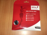 MSV FOCUS-HEX 1,23 mm (12,2 m) Tennissaite, schwarz, Original verpackt