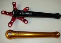 Tune Fast Foot Kurbel schwarz rot gold MTB 172,5 Retro NOS Shimano XTR XT