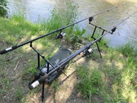Karpfenset Anaconda Sänger 2 Rollen Ultra  2 Ruten Rod Pod Bissanzeiger Schnur 