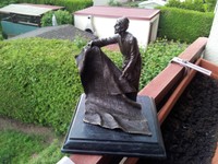 BRONZE SKULPTUR DER TEPPICH HÄNDLER