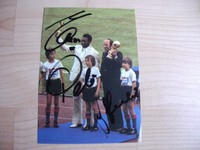 Pelé und Uwe Seeler    handsignierte Unterschriften auf Sportmagazin.