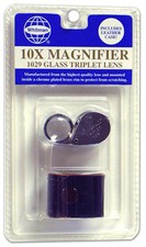 Whitman Glass 10X Triplet Lens Magnifier Loupe Banknotes Coins Watchmaker Stamps