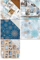 BoBunny Whiteout Double-Sided Glitter Cardstock 12" verschied. Motive 30,5x30,5