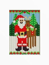 Santa Beaded Banner Pattern
