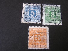 *Denmark, Scott # P12+P14+P17(3), Total 3 1914 Newspaper Numericals Issue Used
