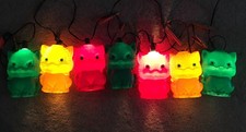 Vintage Plastic Blow Mold Cats/Kittens Patio Party RV Camper String Light Set