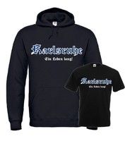 T-Shirt Kapuzensweat Karlsruhe Sweat Shirt Ultras Hoodie Trikot Ein Leben Lang