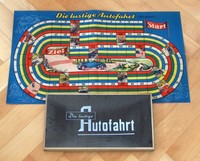 ALTES VERKEHRSSPIEL " DIE LUSTIGE AUTOFAHRT " LÖFFLER & CO. SAALFELD /S. SELTEN 