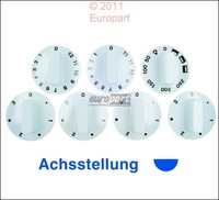 Knebel-Set Drehknopf Knöpfe Backofen Herd weiß 7-teilig
