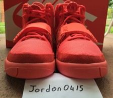 Nike Air Yeezy 2 SP Red October 9 Mens 508214-660 Solar Platinum Blink