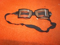 Alte Kradmelder Brille, Motorradbrille Fliegerbrille Panzerbrille vor 1945 WK2