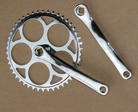 46 ZKettenradgarnitur Kurbelgarnitur Kurbel Stahl verchromt