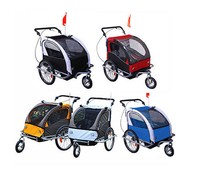 Kinderanhänger 2 in 1 Fahrradanhänger Jogger 360° Drehbar 6 Farben NEU