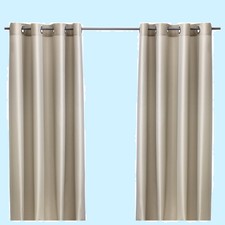 ikea beige panels curtains grommet nip drape curtain window