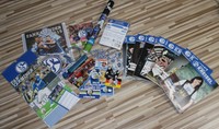 ca 34 Teile - Schalke 04 - Fan Paket mit Kalender, Pins, Stickers, Autozubehör