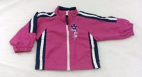 Clothes: Baby Girl FILA Jacket sz: 12mo Lightweight Pink, Dark Blue & White CUTE