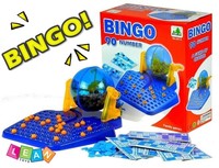BINGO Lotto Spiel-Set mit Trommel  Zubehör Bingotrommel