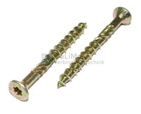 50 Stück Holzbauschrauben 8 mm Senkkopf / Tellerkopf TX40 gelb verzinkt NEUWARE