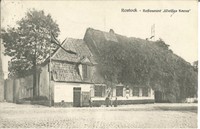 Rostock, Restaurant Weißes Kreuz, alte Ansichtskarte von 1918
