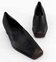 Pumps Medicus Slipper Halbschuhe Blockabsatz Echtleder schwarz Gr. 6,5 =  39,5 G