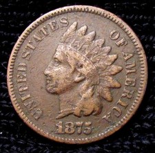 1875 Indian Head Cent - Xf Details! #15022