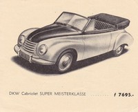 DKW Meisterklasse Super Cabriolet Bus Lieferwagen Prospekt 1959 ++++++++++++++++