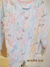 Carter's Pink/blue Reindeer Footed Fleece Sleeper Pajamas 5T Toddler Girl NWT's