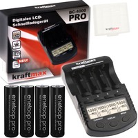 BC-4000 Pro Akku & USB Ladegerät + 4x Panasonic Eneloop PRO XX Mignon AA Akkus