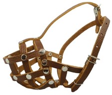 Secure Leather Mesh Basket Dog Muzzle #17 Brown - Spaniel, Poodle, Schnauzer (Ci
00006000