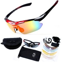Polarisiert UV400 Fahrradbrille Sonnenbrille Sportbrille 5 Wechselgläser Rennrad