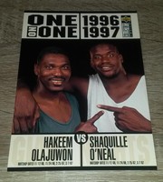 RARE 1996-97 Collector´s Choice One of One Jumbo O´Neal Olajuwon