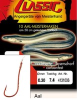 Classic Vorfachhaken Aal gebundene Haken alle Größe Angelhaken 50 cm 