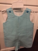Mulberry St Boys Seersucker Teal Jon Jon 18 Months