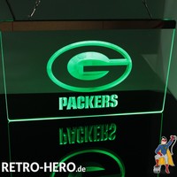 Green Bay Packers LED Grün Leuchtreklame Lampe Werbereklame,  American Football